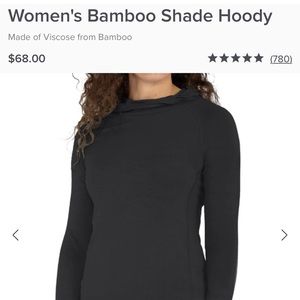NWT Free Fly Women's bamboo shade hoodie, heather black, medium